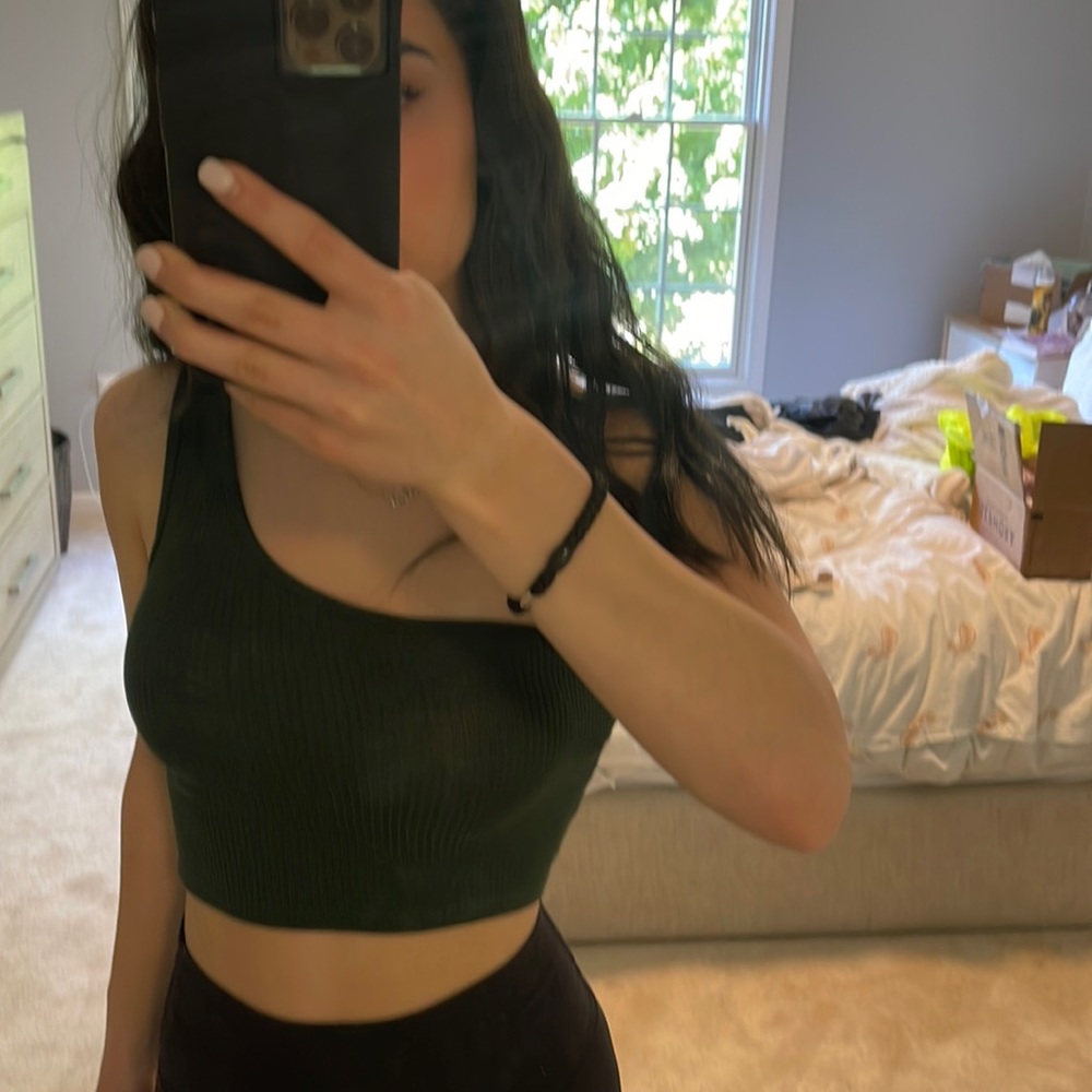 Amazon Forest Green One Shoulder Tank